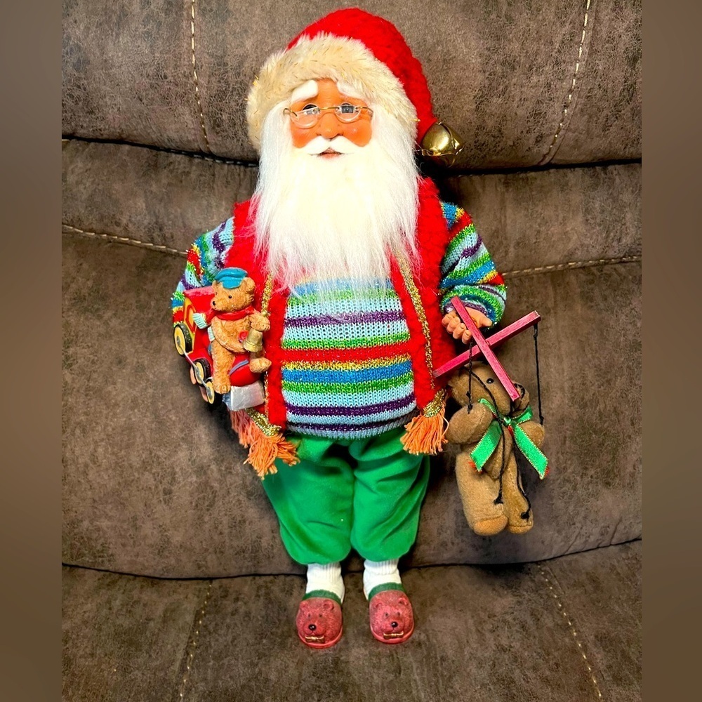 NWT Karen Didion Teddy Bear Santa